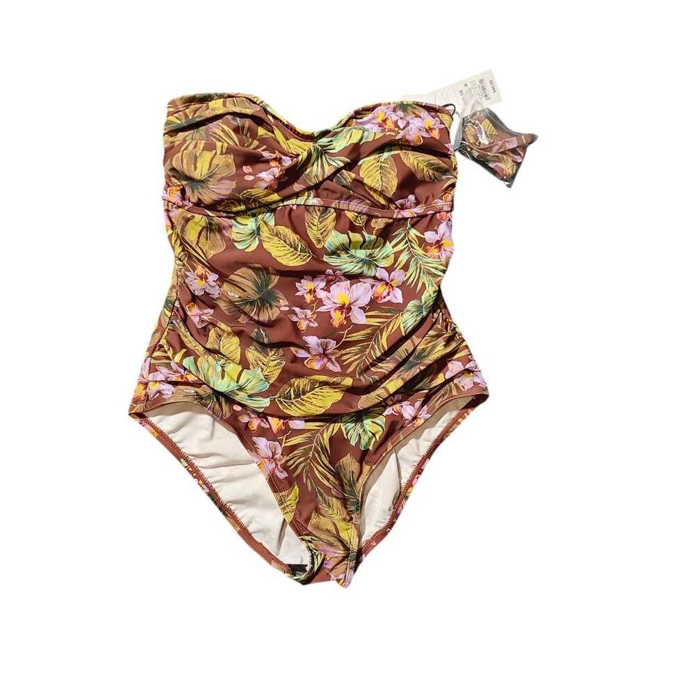 Shade‎ & Shore Medium One Piece Floral Bathing Suit NWT